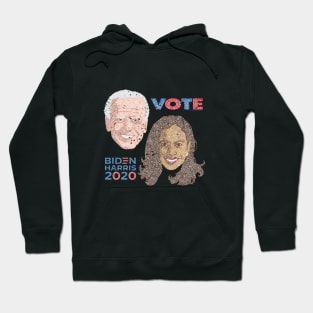 Distressed Vote For Joe Biden & Kamala Harris 2020 Circle Design Hoodie